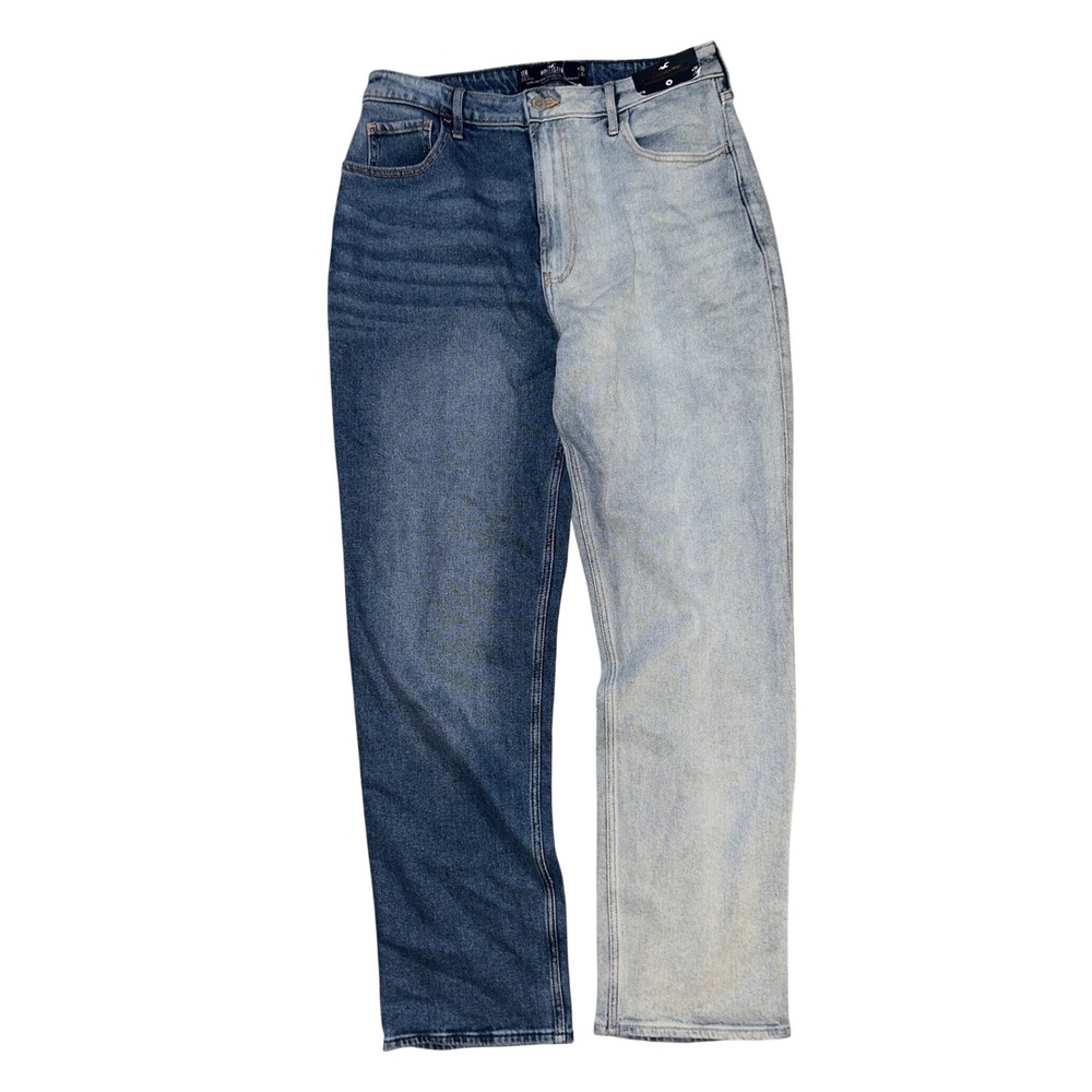 Hollister Two Tone Ultra High-Rise Stacked Vintage Straight Jeans 11R W31 L29